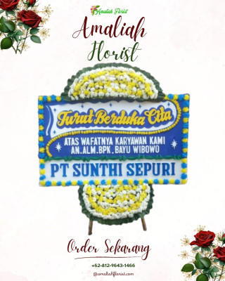 Papan Bunga Duka di Bontang Lestari
